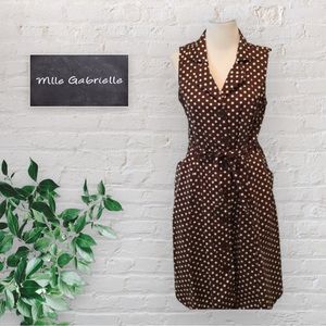 Chocolate Brown Polk Dot 1950’s Style Dress